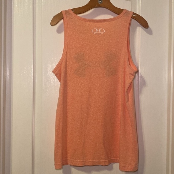 Under Armour Women's Fitted Orange and Blue Workout Tank Top Size Medium EUC - Picture 2 of 8